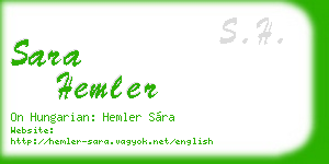 sara hemler business card